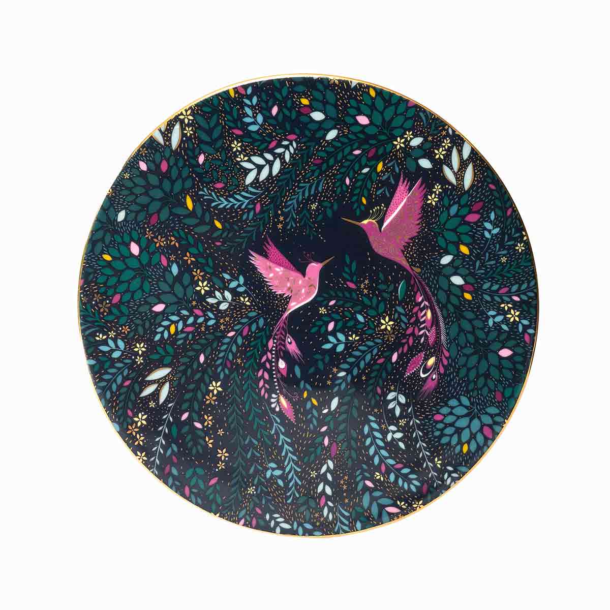 Sara Miller India Serving Plate, Hummingbird Paradise image number null